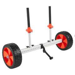 Kayak Cart, 104 kg Load Capacity, Canoe Cart Dolly with 25.4 cm Solid PU Tires & Kickstand, Assembles & Disassembles Within Seconds, Paddle Board Trolley for Kayaks, Canoes, Paddleboards