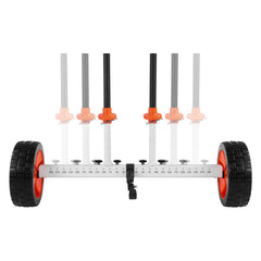 Kayak Cart, 104 kg Load Capacity, Canoe Cart Dolly with 25.4 cm Solid PU Tires & Kickstand, Assembles & Disassembles Within Seconds, Paddle Board Trolley for Kayaks, Canoes, Paddleboards