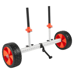 Kayak Cart, 104 kg Load Capacity, Canoe Cart Dolly with 25.4 cm Solid PU Tires & Kickstand, Assembles & Disassembles Within Seconds, Paddle Board Trolley for Kayaks, Canoes, Paddleboards