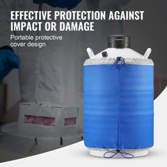 Liquid Nitrogen Tank, 20 L Aluminum Alloy Liquid Nitrogen Container, LN2 Tank Dewar with 6 Canisters and Carry Bag with Straps, Cryogenic Tank for Beauty Industry, Semen Preservation, Scientific