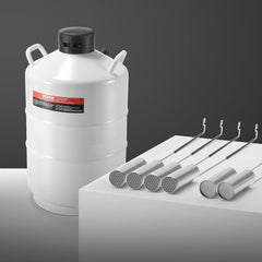 Liquid Nitrogen Tank, 20 L Aluminum Alloy Liquid Nitrogen Container, LN2 Tank Dewar with 6 Canisters and Carry Bag with Straps, Cryogenic Tank for Beauty Industry, Semen Preservation, Scientific