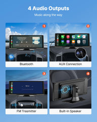 Car Stereo Radio CarPlay Touchscreen 254 mm Apple Android Auto Bluetooth