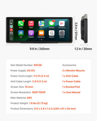 Car Stereo Radio CarPlay Touchscreen 254 mm Apple Android Auto Bluetooth