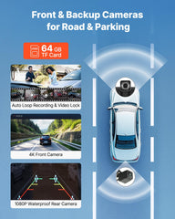 Car Stereo Radio CarPlay Touchscreen 254mm Apple Android Front/Rear Camera