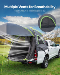 Truck Tent 8.0-8.2ft Waterproof PU2000 Truck Bed Camping Tent 2-3 Person