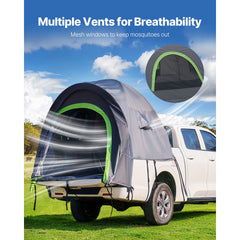 Truck Tent 5.5-6.0ft Waterproof PU2000 Truck Bed Camping Tent 2-3 Person