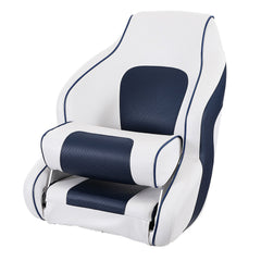 Captain Bucket Seat Boat Seat, Flip Up Boat Seat, with Thickened Sponge Padding, Flip-up Bolster Boat Captain Chair for Fishing Boat, Sightseeing Boat, Speedboat, Canoe, 1-Piece
