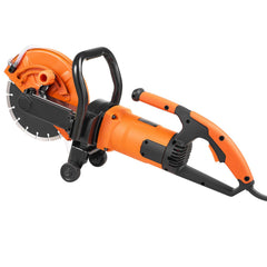 Electric Concrete Saw, 9 in, 2000 W 15 A Motor Circular Saw Cutter with 3.5 in Cutting Depth, Wet/Dry Disk Saw Cutter Includes Water Line, Pump and Blade, for Stone, Brick