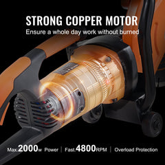 Electric Concrete Saw, 9 in, 2000 W 15 A Motor Circular Saw Cutter with 3.5 in Cutting Depth, Wet/Dry Disk Saw Cutter Includes Water Line, Pump and Blade, for Stone, Brick