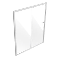 Semi-frameless Shower Door 57.7-59" x 70" SGCC Tempered Glass 1/4" Chrome