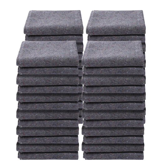 Moving Blankets, 72" x 54", 21 lbs/dz Weight, 24 Packs, Professional Recycled Cotton Packing Blanket, Large Heavy Duty Shipping Mover Pads Perfect for Protecting Furniture, Floors, Appliances