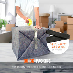 Moving Blankets, 72" x 54", 21 lbs/dz Weight, 24 Packs, Professional Recycled Cotton Packing Blanket, Large Heavy Duty Shipping Mover Pads Perfect for Protecting Furniture, Floors, Appliances