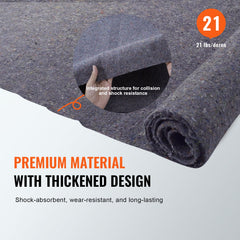 Moving Blankets, 1829 x 1372 mm, 12 kg/dz Weight, 12 Pack, Professional Recycled Cotton Packing Blanket, Large Heavy Duty Shipping Mover Pads Perfect for Protecting Furniture, Floors, Appliances