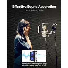 2 Pack Sound Dampening Blankets, 2438 x 2032 mm, Extra Large Soundproof Blanket with Grommets, Studio Grommeted Blanket with Cotton Filling, for Window, Door, Light Blocker, Music Recording