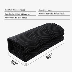 Sound Dampening Blanket, 2438 x 2032 mm Extra Large Studio Grommeted Soundproof Blanket with Grommets, Light Blocker for Door Acoustic Noise Blocking Blanket Studio Sound Absorption Sheet, Black