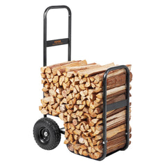 Firewood Log Cart Wood Mover Hauler 250 lbs Capacity on PU Wheels Dolly