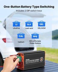 DC to DC Battery Charger, 520W, 40A Alternator Charger, Fast DC-DC Charging for Portable Power Stations, Compatible with LiFePO4 Lead-Acid AGM GEL Batteries, for RVs, Cars, Home Backup Power