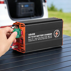 DC to DC Battery Charger, 520W, 40A Alternator Charger, Fast DC-DC Charging for Portable Power Stations, Compatible with LiFePO4 Lead-Acid AGM GEL Batteries, for RVs, Cars, Home Backup Power