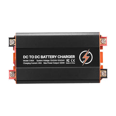 DC to DC Battery Charger, 520W, 40A Alternator Charger, Fast DC-DC Charging for Portable Power Stations, Compatible with LiFePO4 Lead-Acid AGM GEL Batteries, for RVs, Cars, Home Backup Power