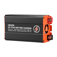 DC to DC Battery Charger, 520W, 40A Alternator Charger, Fast DC-DC Charging for Portable Power Stations, Compatible with LiFePO4 Lead-Acid AGM GEL Batteries, for RVs, Cars, Home Backup Power