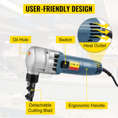 Electric Nibbler 1.8mm Heavy Duty Metal Sheet Cutter Stainless Steel 380W