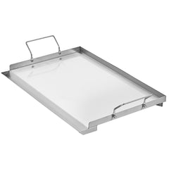 Stainless Steel Griddle, 23x16 inch Universal Flat Top Rectangular Plate, Gas Grill Griddle for BBQ Grill, Teppanyaki, Portable Family Cookware with Handle, for Camping Tailgating Party