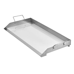 Stainless Steel Griddle, 32x16 inch Universal Flat Top Rectangular Plate, Gas Grill Griddle for BBQ Grill, Teppanyaki, Portable Family Cookware with Handle, for Camping Tailgating Party