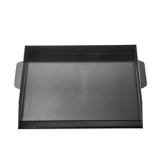 Carbon Steel Griddle, 22x16 inch Universal Flat Top Rectangular Plate, Gas Grill Griddle for BBQ Grill, Teppanyaki, Portable Family Cookware, for Camping Tailgating Party, Black