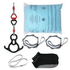 Aerial Silk & Yoga Swing, 10 m Length, Aerial Yoga Hammock Kit with 100gsm Nylon Fabric, Full Rigging Hardware & Easy Set-up Guide, Antigravity Flying for All Levels Fitness Bodybuilding, Blue