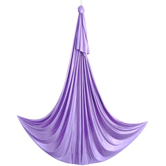 Aerial Yoga Hammock & Swing, 4 m Length, Yoga Starter Kit with 100gsm Nylon Fabric, Full Rigging Hardware and Easy Set-up Guide, Antigravity Flying for All Levels Fitness Bodybuilding, Purple