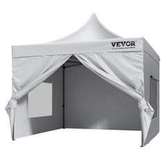 Pop Up Canopy Tent Outdoor Gazebo Tent 10x10FT with Sidewalls & Bag White