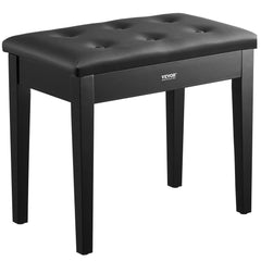 Piano Bench, 22" x 13.78" x 19", Keyboard Piano Chair with High-Density Padded Cushion, Storage Compartment for Music Books, Wooden Piano Bookcase Stool Seat, for Vanity, Living Room, Bedroom