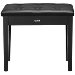 Piano Bench, 22" x 13.78" x 19", Keyboard Piano Chair with High-Density Padded Cushion, Storage Compartment for Music Books, Wooden Piano Bookcase Stool Seat, for Vanity, Living Room, Bedroom