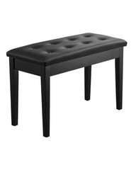 Piano Bench, Duet Keyboard Piano Chair with 20.3"-23.4” Adjustable Height, High-Density Padded Cushion, Storage Compartment for Music Books, Wooden Piano Stool Seat, for Vanity, Living Room