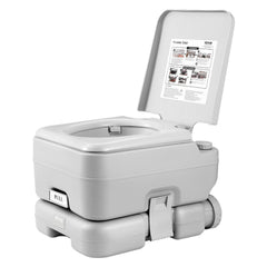 Portable Toilet for Camping with Carry Bag, RV Toilet with 3.2 Gal Waste Tank, Push-Button Pressurized Flush Commode, Leak-proof and Odourless Travel Toilet for Adults Kids Camping Car