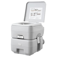 Portable Toilet for Camping, Porta Potty with Carry Bag, 5.3 Gal Waste Tank & 3.2 Gal Flush Tank, Push-Button Pressurized Flush Commode, Leak-proof and Odourless Travel Toilet for Camping Car