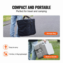 Portable Toilet for Camping, Porta Potty with Carry Bag, 5.3 Gal Waste Tank & 3.2 Gal Flush Tank, Push-Button Pressurized Flush Commode, Leak-proof and Odourless Travel Toilet for Camping Car