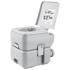 Portable Toilet for Camping, Porta Potty with Carry Bag, 5.3 Gal Waste Tank & 3.2 Gal Flush Tank, Push-Button Pressurized Flush Commode, Leak-proof and Odourless Travel Toilet for Camping Car