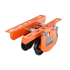 Electric Hoist Manual Trolley, 1 Ton Load Capacity for PA200 PA250 PA300 PA400 PA500, Push Beam Trolley with Dual Wheels, 68 mm-110 mm Adjustable Beam Flange Width for Straight Curved I Beam
