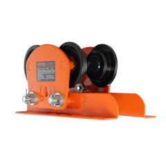 Electric Hoist Manual Trolley, 1 Ton Load Capacity for PA200 PA250 PA300 PA400 PA500, Push Beam Trolley with Dual Wheels, 68 mm-110 mm Adjustable Beam Flange Width for Straight Curved I Beam