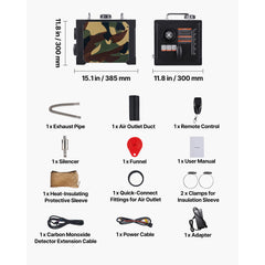 Diesel Heater, 8KW, DC 12V/24V, All in One Portable Diesel Air Heater with Bluetooth APP Control, Remote Control and LCD Screen, 7 L Fuel Tank for Trucks, Vans, RVs, Campers, and Garages