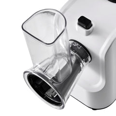 Electric Cheese Grater Salad Maker, 200W Salad Shooter, Electric Vegetable Slicer Shredder Chopper for Fruits with 5 Attachments, Stainless Steel Food Cutter for Vegetables, and Cheeses