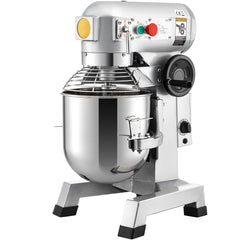 Commercial Food Mixer 30Qt, Food Mixer Commercial with Timing Function, 1100W Stainless Steel Bowl Heavy Duty Electric Commercial Mixer with 3 Speeds Adjustable 108/199/382 RPM, Dough Hook Whisk
