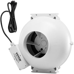 4" to 4.5" Radon Mitigation Fan System Quiet 380CFM Inline Duct Waterproof