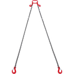Chain Sling, 10 mm x 180 cm Lifting Chains with Hooks, G80 Engine Chain Hoist Lifts, 5 Ton Lifting Sling Chains for Engine Hoist, Engine Lift Chain with 2 Leg Grab Hooks and Adjusters Heavy Duty