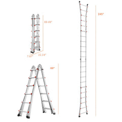 Telescoping Ladder A Frame 20 FT Extension Multi-Function for Homework