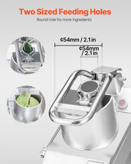 Food Processor & Vegetable Chopper w/ 6 Blades Food-Grade Stainless Steel