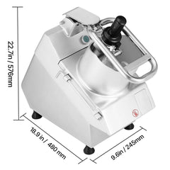 Food Processor & Vegetable Chopper w/ 6 Blades Food-Grade Stainless Steel
