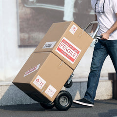 Aluminum Hand Truck, 2 in 1, 363 kg Max Load Capacity, Heavy Duty Industrial Convertible Folding Hand Truck and Dolly, Utility Cart Converts from Hand Truck to Platform Cart with Rubber Wheels