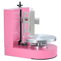 Cake Decorating Machine, Cake Cream Spreading Coating Smearing Machine, Low Noise Cake Frosting Machine, Turntable with Adjustable Scraper, for 4" to 12" Cake, 25-320RPM Rotating Speed, Pink